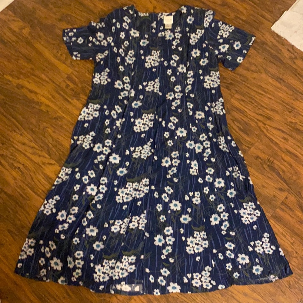 EUC Vintage 90’s Floral Midi Dress